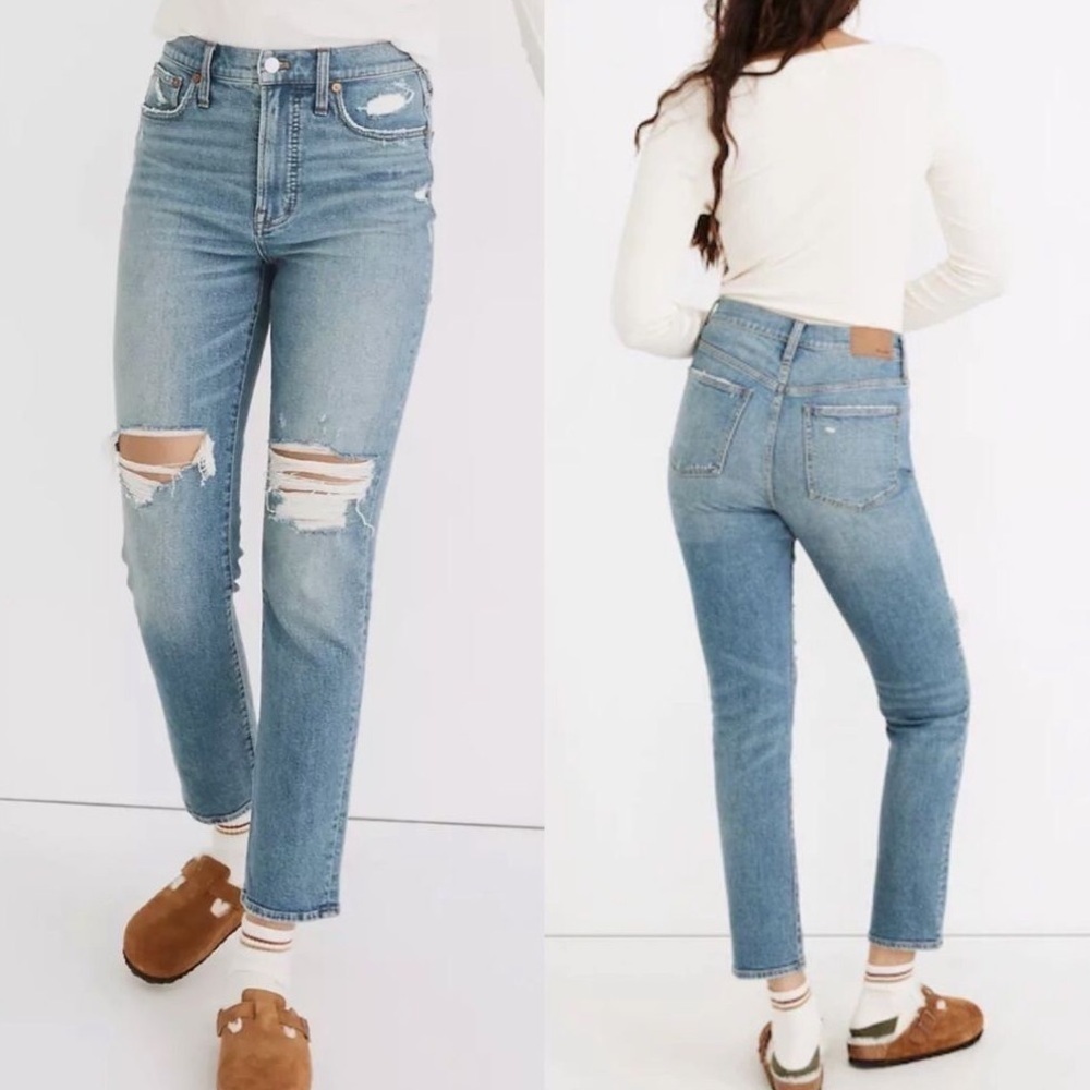 Madewell The Perfect Vintage Straight Leg Jeans in Denman Wash Sz 26 NWOT - Picture 2 of 10